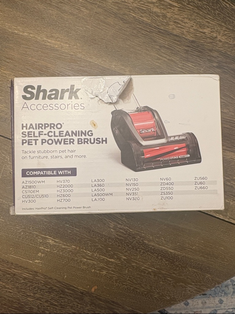 Shark HairPro Self-Cleaning Pet Power Brush – Red/Black